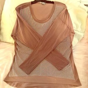 Fully sequined, breast pocket long sleeved Tee